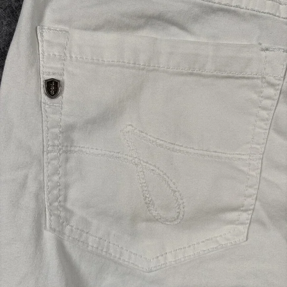 Jag Jeans Womens Size 8 (Fits 30x22) White Jeans Classic Fit Stretch Crop - Picture 8 of 14